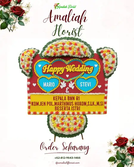 Papan Bunga Pernikahan Kampung Jawa Ii